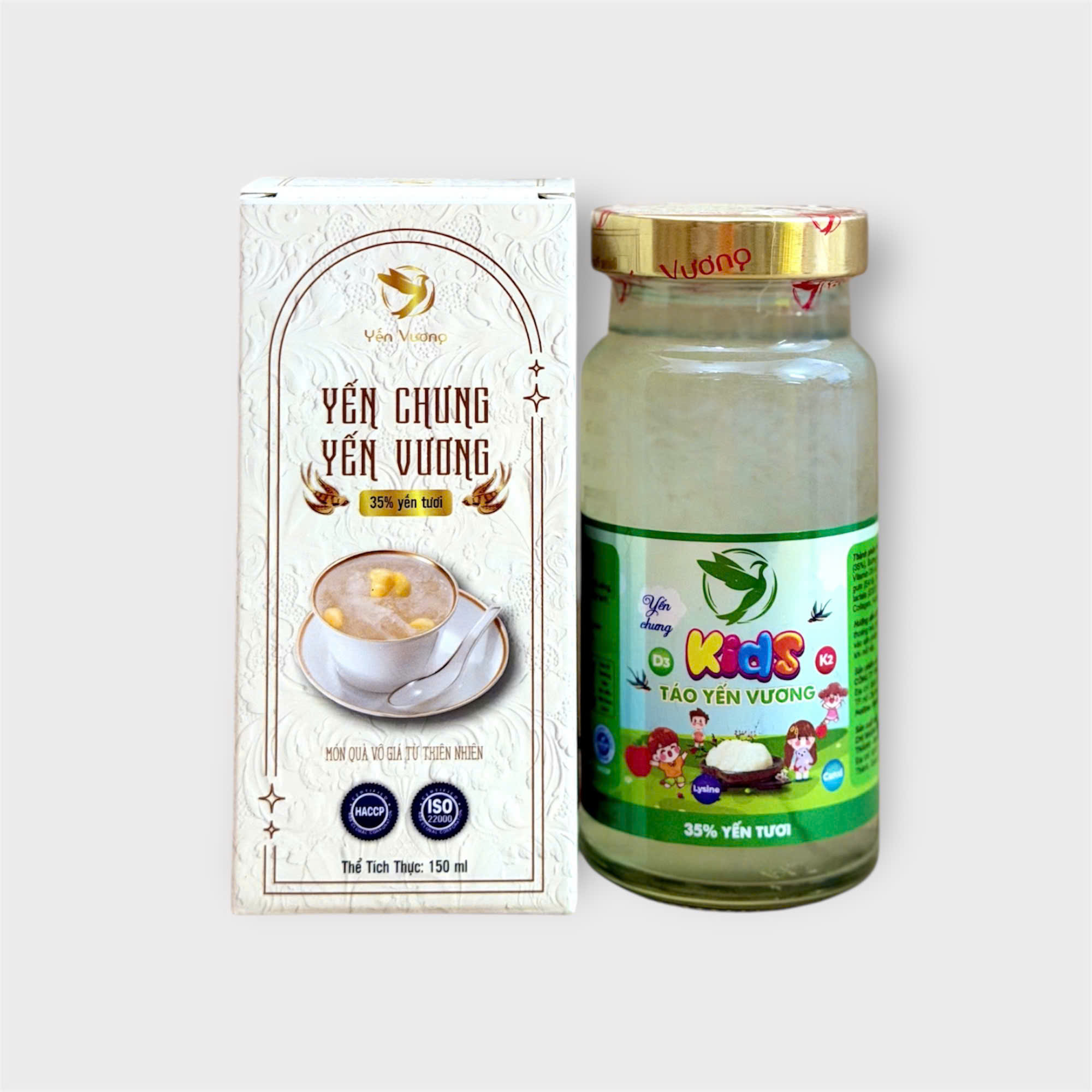 Hũ yến Vương 140ml có hộp Kids Táo